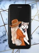 Чохол-книжка з малюнком для Xiaomi Redmi 7A Чорний; Дівчина з песиком (принт 115) - зображення 1