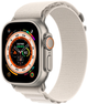 Smartwatch Apple Watch Ultra GPS + Cellular 49mm Titanium Case with Starlight Alpine Loop - Medium (MQFR3) - obraz 2