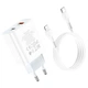 Зарядне мережеве HOCO C97A PD+QC3.0 20W (1USB 3A) Lightning-Type-C Білий - изображение 3