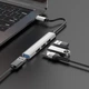 HUB Type-C Hoco HB26 (4 в 1) (USB3.0+USB2.0*3) Серебристый - изображение 3