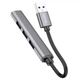 HUB USB Hoco HB26 4 в 1 (USB3.0+USB2.0*3) Сірий - зображення 3
