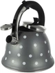 Чайник Kamille Whistling Kettle Grey 2.5л из нержавеющей стали со свистком (серый в горох) KM-1099-GR - зображення 2