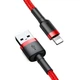USB кабель для iPhone с разъемом Lightning BASEUS Cafule (2.4A, 1m). Red - изображение 1