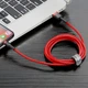USB кабель для iPhone с разъемом Lightning BASEUS Cafule (2.4A, 1m). Red - изображение 4