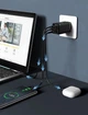 Сетевое быстрое зарядное устройство 3 выхода на 65 Вт BASEUS GaN5 Pro (2 Type-C, 1 USB, QC, PD3.0). Black - изображение 6