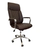 Офисное кресло руководителя Tehforward Dionis хром Anyfix Коричневый - изображение 1