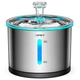Поїлка питний фонтан для котів, кішок та собак NPET WF210 1.5L з нержавіючої сталі та підсвічуванням - зображення 1