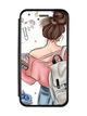 Чехол-книжка с рисунком для Samsung Galaxy A50 (2019) A505/A30s Черный :: Девушка с рюкзаком (принт 30) - изображение 1