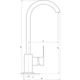 Змішувач для кухні Globus Lux Milano GLM-203SQ-BB - изображение 6