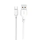 Кабель USB XO NB103 2.1A Quick Charge Micro 1m прорезиненный white - изображение 1