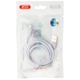 Кабель USB XO NB103 2.1A Quick Charge Micro 1m прорезиненный white - изображение 3