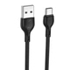 Кабель USB XO NB200 Type-C Quick Charge 2.1A black - зображення 1