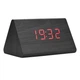 Настільний Годинник VST 868 з червоним підсвічуванням Чорний Wooden Clock - зображення 7
