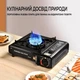 Портативная газовая плита двойного действия с адаптером HAPPY HOME BDZ 155 A MAX + Кейс/баллон - изображение 2