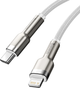 Kabel Baseus Cafule Metal Type-C do Lightning PD 20W 1 m biały (CATLJK-A02) - obraz 3