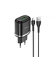 Сетевое зарядное устройство Hoco N3 Special QC3.0 + кабель USB - Micro-USB - изображение 1