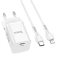 Сетевое зарядное устройство Hoco N19 Rigorous PD25W и кабель Type-C - Lightning White - изображение 3