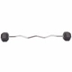 Штанга фиксированная изогнутая резиновая Rubber Hexagon Barbell 20кг Zelart (гриф l-95см) (TA-6231-20) - изображение 2