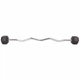 Штанга фиксированная изогнутая резиновая Rubber Hexagon Barbell 15кг Zelart (гриф l-95см) (TA-6231-15) - изображение 2