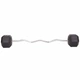 Штанга фиксированная изогнутая обрезиненная Zelart Rubber Hexagon Barbell TA-6231 50 кг Черный (58363128) - изображение 2