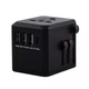 Перехідник мережевий універсальний Yesido MC-10 |3xUSB/Type-C, 3.6A| US, AU, UK, EU розетки Black - зображення 6