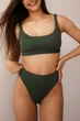 Плавки з високою посадкою кольору хакі - basic Perfect Female Хакі L (153ST-21ToH-dgr) - изображение 1