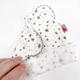 Шапочка з вушками для новонароджених Cotton Білий, Коричневий 40 - зображення 2