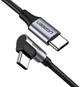 Кабель Ugreen US255 USB Type-C to Angled USB Type-C 60Вт Round Cable Aluminum Shell Nickel Plating 3A 0.5 м Black/Gray (UGR-50122) - изображение 2