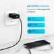 Кабель Ugreen US255 USB Type-C to Angled USB Type-C 60Вт Round Cable Aluminum Shell Nickel Plating 3A 0.5 м Black/Gray (UGR-50122) - изображение 3