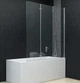 Шторка для ванни скляна AVKO Glass RDW02-J3 Silver на 3 секції 120 х 140 см - зображення 5