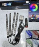 Подсветка ног в авто от прикуривателя - Светодиодная подсветка салона авто RGB (РГБ) led, Bluetooth APP, 4 х 22см, влагозащитная (31385) - изображение 1