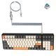 Ультракомпактна MAMBASNAKE K3 Pro Mini дротова 98-клавішна механічна клавіатура з RGB, спіральний кабель USB Type-C, металевий авіаційний пружинний роз’єм TPU. Колір - Чорний. Англійська розкладка ( ENG ) - зображення 1
