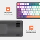 Ультракомпактна MAMBASNAKE K3 Pro Mini дротова 98-клавішна механічна клавіатура з RGB, спіральний кабель USB Type-C, металевий авіаційний пружинний роз’єм TPU. Колір - Чорний. Англійська розкладка ( ENG ) - зображення 7