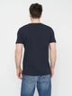 Футболка хлопковая длинная мужская Armani Exchange 11006.2 S Темно-синяя - изображение 2