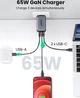 Сетевое зарядное устройство Ugreen CD244 USB-A + 2 x USB-C 65 Вт GaN Tech Fast Charger Серое (UGR-10335) - изображение 4
