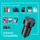 Автомобільний зарядний пристрій Choetech С0054BK 2xUSB-C, 40Вт, PD - зображення 7