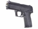 Пистолет металлический черный стреляет пластиковыми пульками USP Compact Heckler - изображение 1