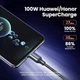 Зарядний кабель Ugreen Type-C 6A 100W Huawei Supercharge 1 м Black Nylon (US279) - зображення 8