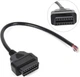 Кабель подовжувач OBD2 30см ОБД 16-pin МАМА під паяння розпаювання (622540457) Чорний - зображення 1