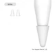 Силиконовый защитный чехол для наконечника стилуса Apple Pencil 1-2 поколение White 2 шт. - изображение 2