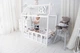 Детская кровать домик Монтессори BUSY WOOD напольная с ламелями Модель 2 140х70 см белая - изображение 2