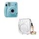 Набор Камера моментальной печати Fujifilm Instax Mini 11 Sky Blue / Чехол прозрачный - изображение 1