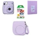 Камера моментальной печати Fujifilm Instax Mini 11 Purple / Чехол фиолетовый / Фотобумагой на 20 снимков / Фотоальбом фиолетовый на 64 снимка - изображение 1