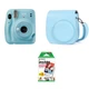 Камера моментальной печати Fujifilm Instax Mini 11 Sky Blue / Чехол голубой / Фотобумагой на 20 снимков - изображение 1