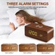 Беспроводная зарядка с LED-Часами Wood-clock QINETIQ 1000 10W brown - изображение 3