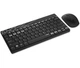 Комплект (клавіатура + мишка) Rapoo 8000M Wireless Black - зображення 3