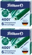 Набор чернильных картриджей Pelikan коротких 4001 2 уп по 6 шт Dark Green Зеленые (300087-2) - изображение 1