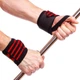 Бинты кистевые для жима Полиэстер / Эластан липучка 2 шт STRENGTH WRIST WRAPS VALEO цвет черно-красный TA-4421 - изображение 2