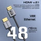 Кабель Promate PrimeLink8K-150 HDMI to HDMI 2.1 UHD HDR 1.5 м Grey (primelink8k-150.grey) - изображение 4