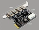 Плата расширения PCI-E на 4 х USB 3.0 с питанием MOLEX 5 Гбит/с расширитель портов (655582878) Черный - изображение 6